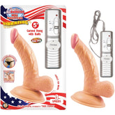 ALL AMERICAN MINI WHOPPERS VIBRATING 5IN CURVED DONG W/